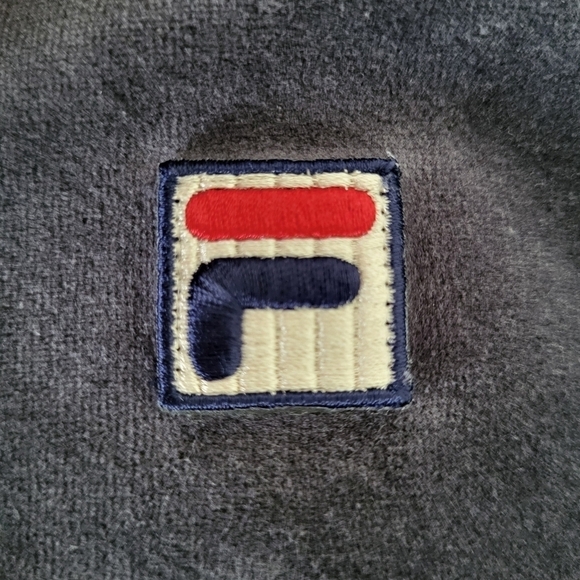 FILA *Tall* Vintage Velour Full Zip Tracksuit Jacket Pockets Gray Big 3XLT fb - Picture 5 of 14